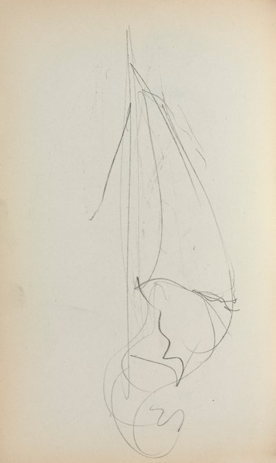 Cuaderno de bocetos italiano: Vela (página 73) de Maurice Prendergast