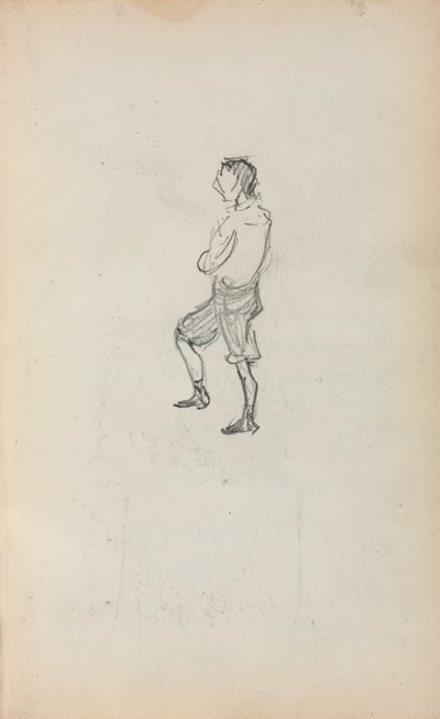 Cuaderno de bocetos italiano: Niño de pie (página 245) de Maurice Prendergast