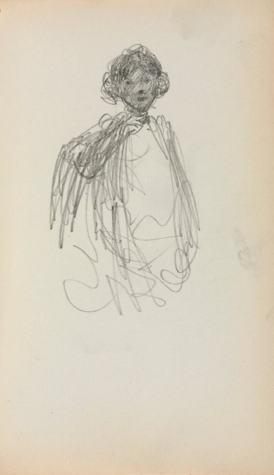 Cuaderno de bocetos italiano: Mujer, de cintura (página 217) de Maurice Prendergast