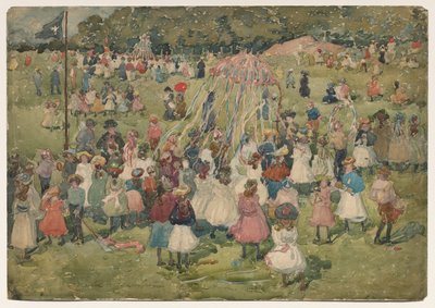 Día de mayo, Central Park de Maurice Brazil Prendergast