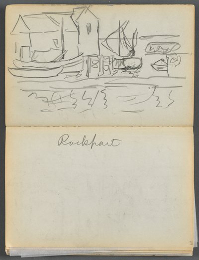 Sketchbook- The Granite Shore Hotel, Rockport, página 028 y 29: "Rockport" de Maurice Prendergast