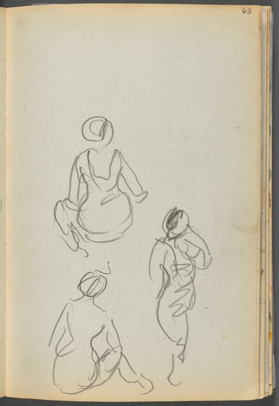 Libro de bocetos- The Granite Shore Hotel, Rockport, página 063: Bañistas de Maurice Prendergast