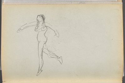 Libro de bocetos- The Granite Shore Hotel, Rockport, página 170: Desnudo femenino de Maurice Prendergast