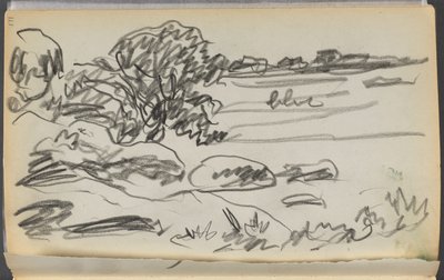 Libro de bocetos- The Granite Shore Hotel, Rockport, página 171: Paisaje de Maurice Prendergast