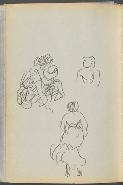 Libro de bocetos- The Granite Shore Hotel, Rockport, página 172: Figuras de Maurice Prendergast
