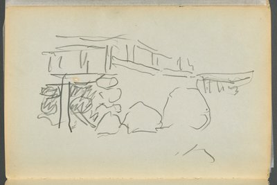 Libro de bocetos- The Granite Shore Hotel, Rockport, página 178: Valla de Maurice Prendergast