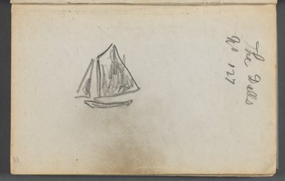 Cuaderno de bocetos, The Dells, N° 127, página 001:Velero "The Dells" de Maurice Prendergast