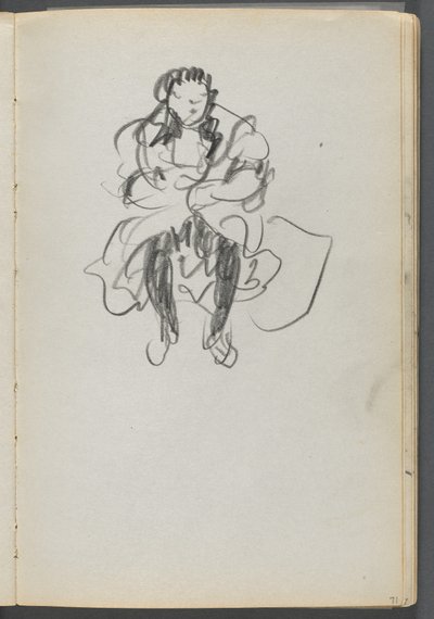 Cuaderno de bocetos, The Dells, N° 127, página 071: Figura sentada de Maurice Prendergast