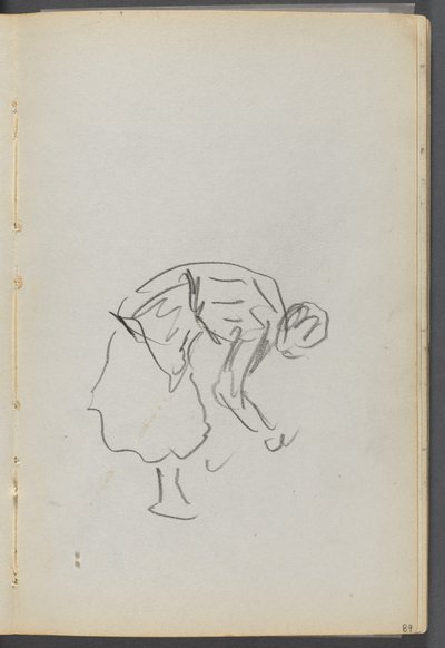 Sketchbook, The Dells, N° 127, página 089: Figura doblada de Maurice Prendergast