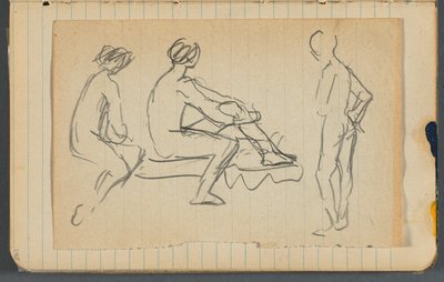 Cuaderno de bocetos, hoja suelta entre pgs. 145  146 de Maurice Prendergast