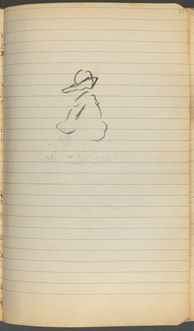 Cuaderno de bocetos, página 068: Figura de Maurice Prendergast