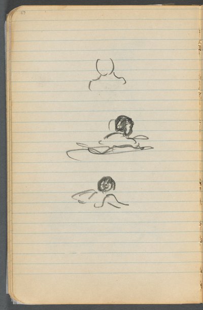 Cuaderno de bocetos, página 069: Figuras de Maurice Prendergast
