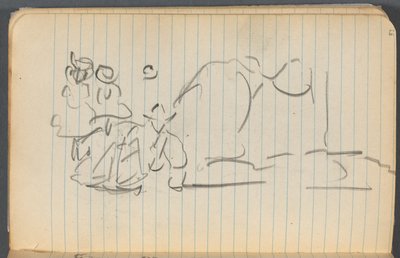 Cuaderno de bocetos, página 097: Figuras de Maurice Prendergast