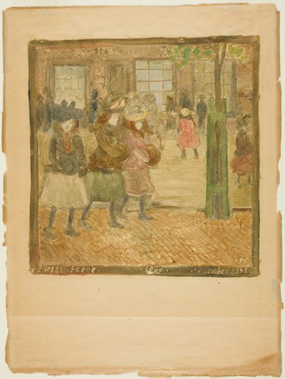 Escena Callejera de Maurice Prendergast