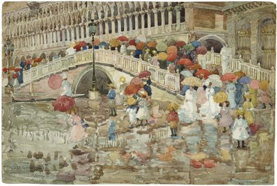 Paraguas bajo la lluvia de Maurice Prendergast
