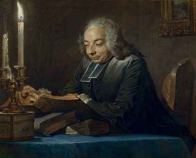 Abate Jean-Jacques Huber, 1742 de Maurice Quentin de La Tour
