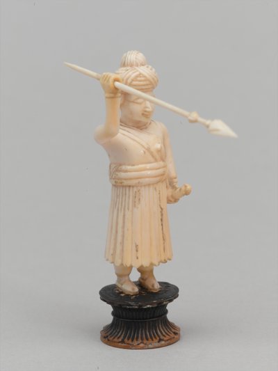 Peón negro, pieza de ajedrez, India, circa 1820 de Maurice Quentin de La Tour