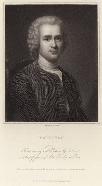 Retrato de Jean-Jacques Rousseau de Maurice Quentin de La Tour
