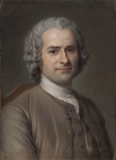 Retrato de Jean-Jacques Rousseau, 1712-1778 de Maurice Quentin de La Tour