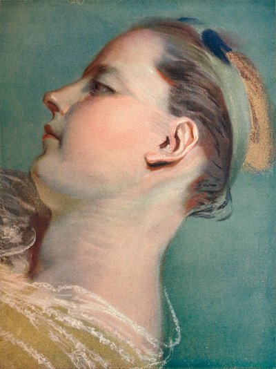 Tête Penchée, c1752 de Maurice Quentin de La Tour