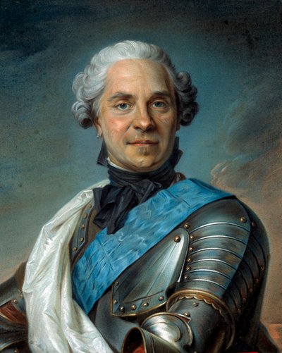 El mariscal de Sajonia: Retrato de Hermann Maurice, Conde de Sajonia (1696-1750) de Maurice Quentin de La Tour
