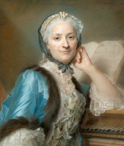 Retrato de Madame Anne-Jeanne Cassanéa de Mondonville, de soltera Boucon (1708-1780) de Maurice Quentin de Latour
