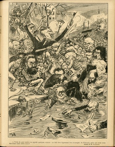 Ilustración de Maurice Radiguet (1866-1941) en Le Rire de Maurice Radiguet