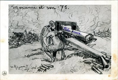 Postal, Satirique en N & B de Maurice Radiguet