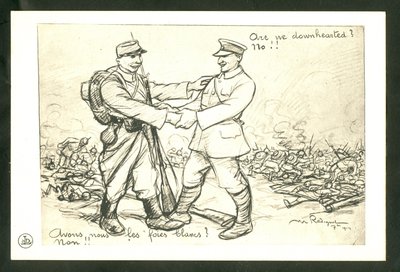 Postal, Satírica en N & B de Maurice Radiguet