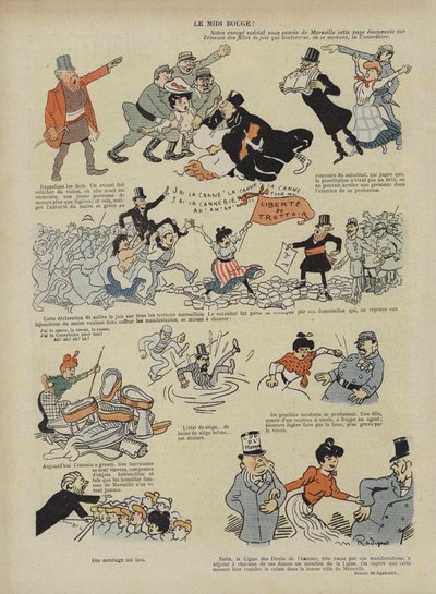 El Midi rojo. Ilustración para Le Rire de Maurice Radiguet