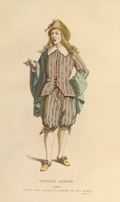 Traje para el papel de Lubin, c.1868 (grabado) de Maurice Sand