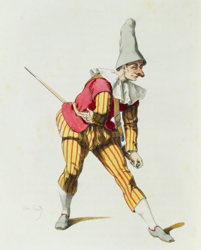 Giangurgolo en 1625, por Maurice Sand (1823-1889) de Maurice Sand