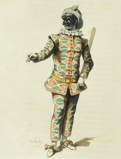 Arlequín en 1671 de Maurice Sand
