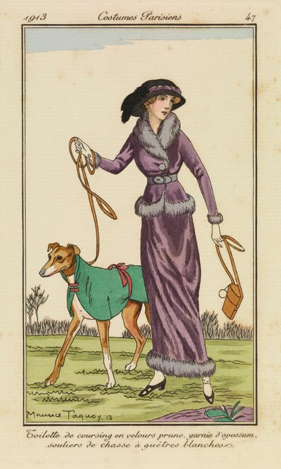 Lámina 47 de "Costumes Parisiens de Maurice Taquoy