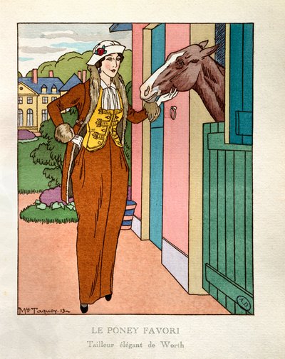 El poni favorito. La moda parisina: Sastre elegante de Charles Frederic Worth (1825-1895) de Maurice Taquoy