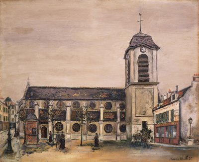 Iglesia (óleo sobre lienzo) de Maurice Utrillo