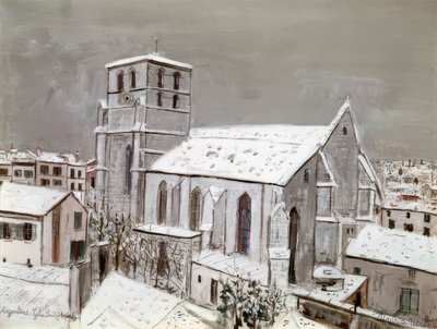 Iglesia Saint-André, Angulema, bajo la nieve de Maurice Utrillo