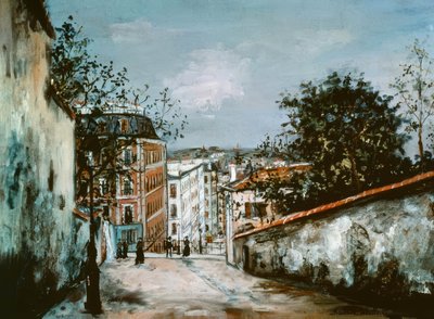 La calle Mont-Cenis en Montmartre de Maurice Utrillo