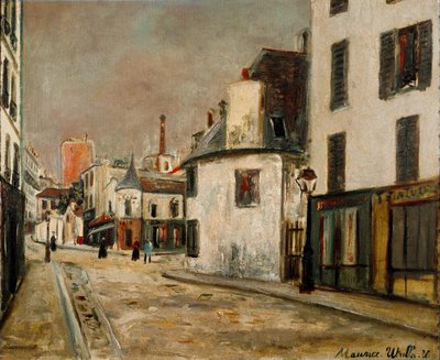 La calle Mont Cenis, en el barrio de Montmartre, en París. de Maurice Utrillo