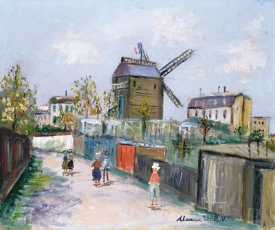 Le Moulin de la Galette, c. 1930 (óleo sobre lienzo) de Maurice Utrillo