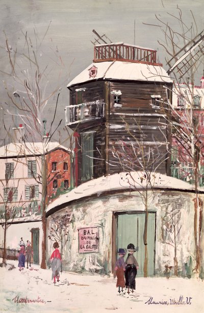Le Moulin de la Galette, c. 1933 (óleo sobre lienzo) de Maurice Utrillo