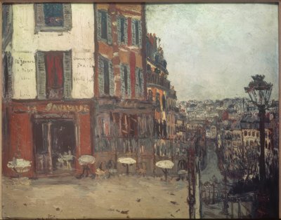 Terraza en la Rue Muller de Maurice Utrillo