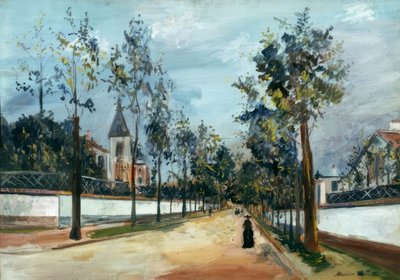 calle suburbana de Maurice Utrillo