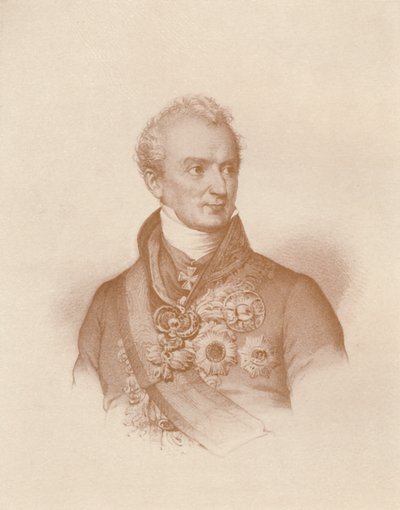 Príncipe Clemens Wenzel Nepomuk Lothar Von Metternich-Winneburg, c1830, 1896 de Maurin