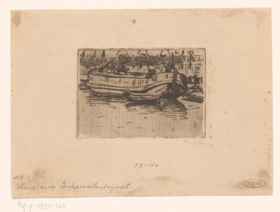 Barco en el canal Bickersgracht, Ámsterdam de Maurits van der Valk (signed by artist)