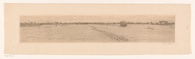 Paisaje de pradera con carro de heno de Maurits van der Valk (signed by artist)