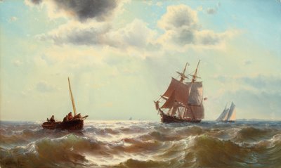 Luz de verano sobre el mar 1864 (Óleo sobre lienzo) de Mauritz Frederik Hendrik De Haas