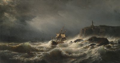 Naufragio en la Isla de Jersey, 1862 de Mauritz Frederik Hendrik De Haas