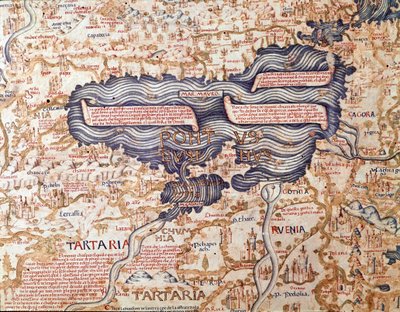 Vista del Mar Negro Detalle del mapamundi del hermano Maurus (Mauro) camaldulense 1459 Biblioteca Marciana, Venecia de Mauro Fra