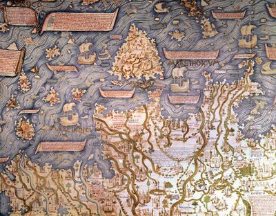 Vista del archipiélago de Borneo Detalle del mapamundi del hermano Maurus (Mauro) camaldulense 1459 Biblioteca Marciana, Venecia de Mauro Fra